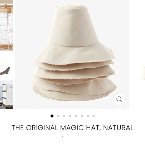 The Magic Hat Natural White Canvas Frayed Edge Sun Hat